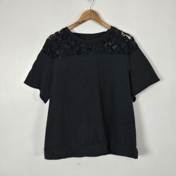 Lane Bryant Tops - Lane Bryant Short Sleeve Top, Size 16, Gray